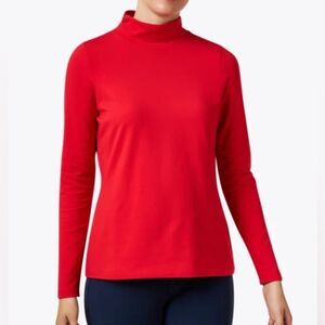 Preswick & Moore Vibrant Red Long Sleeve Top 2x EUC